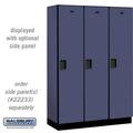 Salsbury Industries 18 in. Wide Single Tier Designer Wood Locker Blue - 3 x 6 ft. x 18 in.