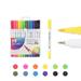 Deagia Tools Kit Clearance Double Line Pen Color Hand Account Pen Dream Metal Pen Hand-Painted 12 Color Highlighter Marker Pen 2Ml Home Decor