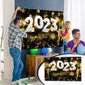 WZHXIN Happy New Year Party Decoration Supplies Extra Large Fabric Happy New Year Banner for New Year Year Party Decoration New Year Banner 70.86 X 45.27 inches Room Decor on Clearance