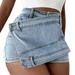 EHQJNJ Female Plus Size Womens Shorts Women s Juniors Jean Shorts Stretchy Mid Waisted Denim Shorts Casual Summer Hot Shorts Maternity Shorts Denim White Compression Shorts Swim Trunks Camo