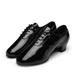 Black Boys Boots Shoes Boys Modern Dance Shoes Prom Ballroom Latin Dance Shoes Solid Color Lace Up Leather Shoes Baby Girl Clothes