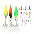 Ice Fishing Jigs Set Stainless Steel Ice Fishing Jig Head Hook Portable Fishing Treble Hooks for Freshwater Saltwater