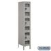 Salsbury S-53168GY-U 1 x 6 x 18 in. Triple Tier Extra Wide See Through Metal Locker Gray - Unassembled