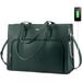 Laptop Bag for Women 15.6 inch Waterproof Work Tote Bag Briefcase with USB Charging Port PU Leather Computer