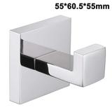 Bath Towel Hook Stainless Steel Square Clothes Towel Coat Robe Hook Cabinet Closet Door Sponges Hanger for Bath Kitchen Garage Heavy Duty Wall Mounted Chrome Polished Finish