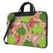 ZICANCN Laptop Case 14 inch Green Lively Frog Work Shoulder Messenger Business Bag for Women and Men