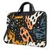 ZICANCN Laptop Case 13 inch Orange Fashion Leopard Print Work Shoulder Messenger Business Bag for Women and Men