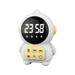 COFEST Space Robot Desktop Speaker Clock Alarm Radio Handheld Mirror Bluetooth Small Speaker Yellow