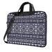 ZICANCN Laptop Case 15.6 inch Blue White Tribal Aztec Work Shoulder Messenger Business Bag for Women and Men