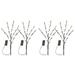 Holiday Lights Battery Operated up Branches Room Decorative Plastic LED Lighted Willow Chandelier 4 Pcs