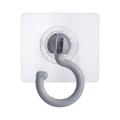 Kraoden 360Â° Rotary Punch Free Hooks Adhesive Hooks for Hanging Duty Wall Hooks Wall Hangers Seamless Transparent Adhesive Hooks Wall Hangers Without Nails for Hanging Keys Coats Hats Bags Ceiling