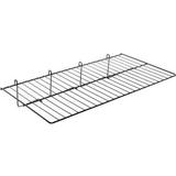 Grid Panel Display Shelf - - Clothing Display Rack Grid Heavy Duty Shelves 12 D X 23-1/2 L Straight Shelf For Grid Panel Black Finish Wire (Box Of 6)