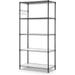 5-Shelf Wire Shelving Kit with Casters and Shelf Liners 36w x 18d x 72h Black Anthracite