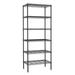 6-Tier Wire Shelving Unit Detachable Storage Shelves with 8 Adjustable Feet 59 H x 23 x 13 Kitchen Storage Rack Adjustable Metal Shelf for Pantry Closet 900LB Capacity Black