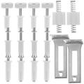 3 Sets Bifold Door Hardware Kit Bi-Fold Repair Metal Pivots Suite Double Plastic Stainless Steel