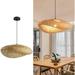 Pendant Light Hand Woven Natural Pendant Ceiling Light Fixture 1 Light Dining Room D23.64 x H7.09 inches