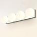 Bathroom Lights Modern Vanity Light Fixture Milk White Glass Globe Shade Wall Sconce Lighting Chrome 3-Light Bathroom Vanity Light Dimmable Vintage Bathroom Light Over Mirror