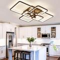 Modern LED Ceiling Light Dimmable Modern Ceiling Lights for Living Room 6 Square Modern Kitchen Lighting Fixture Ceiling Lamps with Remote Flush Mount Dining Room Light Fixture 3000K-6500K