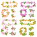 Hawaii Flower Strap 4 Sets Wristband Head Decor Garland Hawaiian Leis Photo Prop Necklaces for Kids Cloth Pool Party