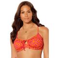 Plus Size Women's Adjustable Push Up Underwire Bikini Top by Swimsuits For All in Fruit Punch Papaya (Size 10)