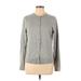 J.Crew Factory Store Cardigan Sweater: Gray Solid Sweaters & Sweatshirts - Women's Size Large