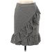 NANETTE Nanette Lepore Casual Fit & Flare Skirt Knee Length: Black Print Bottoms - Women's Size 2