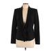 AK Anne Klein Blazer Jacket: Below Hip Black Print Jackets & Outerwear - Women's Size 10