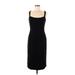Lauren by Ralph Lauren Casual Dress - Midi: Black Solid Dresses - Women's Size 6