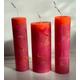 Long Pillar Candle, Bright Candles, Candle Gift, Colourful Decor, Decorative Candle, Pink Decor, Maximalist Gift, Long Lasting Candles.