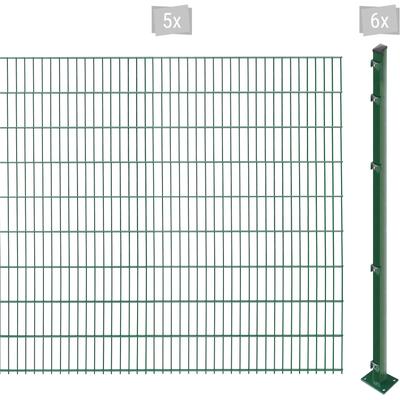 Doppelstabmattenzaun ARVOTEC "EASY 183 zum Aufschrauben", grün (dunkelgrün), H:183cm, Stahl, Kunststoff, Zaunelemente, Z