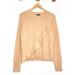 J. Crew Sweaters | J. Crew Mercantile Wool Blend Neutral Tan Asymmetrical Ruffle Crewneck Sweater | Color: Cream/Tan | Size: L