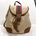 Coach Bags | Coach Denim Daypack With Leather Details Navy Red Strip Leather Vintage | Color: Cream/Red | Size: Os