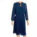 J. Crew Dresses | J Crew Factory - Green & Pink Plaid Tie-Neck Dress - Size L Window Pane Plaid | Color: Green/Pink | Size: L