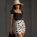 Anthropologie Skirts | Large - Grey Lab Ruched Black Polka-Dots White Mini Skirt | Color: Black/White | Size: Various