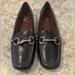 Coach Shoes | Coach Dorie Flat Loafers Women Size 8.5 M Black Leather Silver Horse Bit Buckle | Color: Black/Silver | Size: 8.5