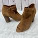Jessica Simpson Shoes | Jessica Simpson Kymber Cognac Slouch Suede Perforated Bootie 7.5 | Color: Brown | Size: 7.5