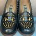 Gucci Shoes | Gucci Womens Shoes Black High Heel Pump Size 39 Ladies Alyssa Loafer Stud | Color: Black/Gold | Size: 39