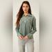 Free People Tops | 44- Free People Ashton Zip Thermal | Color: Green | Size: L