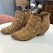 American Eagle Outfitters Shoes | Brown Heeled Boot With Silver Stars | Color: Silver/Tan | Size: 7