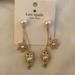 Kate Spade Jewelry | Kate Spade Gold Tone Hoot Owl Winter Wonderland Drop Earrings Nwt & Dust Bag | Color: Gold/White | Size: Os