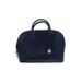 Pulicati Leather Satchel: Pebbled Blue Solid Bags