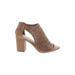 Fergie Heels: Tan Solid Shoes - Women's Size 10 - Open Toe