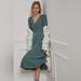 Anthropologie Dresses | Anthropologie Saturday/Sunday Cozy Ruched Midi Dress Size Small | Color: Blue/Green | Size: S