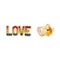 Kate Spade New York Jewelry | Kate Spade New York Gold-Tone Rainbow Stone Love Mismatch Stud Earrings New | Color: Gold | Size: Os