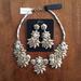 J. Crew Jewelry | J. Crew Gold Floral Statement Set Nwt | Color: Gold/White | Size: Os