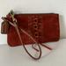 Coach Bags | Coach Rare Suede Rust Wristlet Braided Corset Normal Wear | Color: Brown/Orange | Size: 4x7