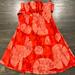 Free People Dresses | Free People Red Strapless A-Line Mini Dress - Smocked In Back With Back Tie | Color: Red | Size: Xs