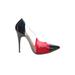 Tommy Hilfiger Heels: Red Color Block Shoes - Women's Size 9