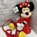 Disney Toys | Disney Parks Minnie Mouse Backpack Stuffed Plush Nwt 20” | Color: Black/Red | Size: 20”