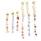 FRCOLOR 24 Pcs Hair Rings Hair Braid Natural Stone Hair Accessories Hair Barrettes Hair Clip Red Hair Accessories Hair Jewels Braid Hair Accessories Braiding Accessories Pirate Pendant